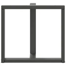 vidaXL Esstischbeine T-Form 2 Stk. Anthrazit 70x35x(72-73) cm Stahl
