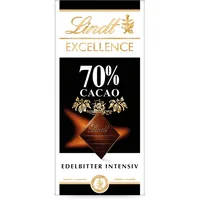 Lindt EXCELLENCE 70% Kakao - Edelbitter-Schokolade | 100 g Tafel | Vollmundige Bitter-Schokolade | Intensiver Kakao-Geschmack | Dunkle Schokolade | Vegane Schokolade | Schokoladengeschenk