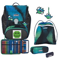 Scout Alpha Set Movie Star Blue Pixel Schulranzenset