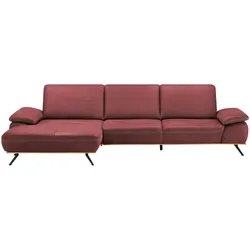 meinSofa Ecksofa  Fiona , rot , Maße (cm): B: 322 H: 89 T: 187