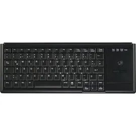 Active Key Ultraflache Trackball-Tastatur DE schwarz (AK-4400-TU-B/GE)