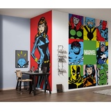 KOMAR Fototapete Marvel PowerUp Team 150x250 cm (Breite x Höhe) - Kinderzimmer, Kindertapete, Tapete