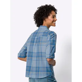 Classic Basics Karo-Bluse blau 54