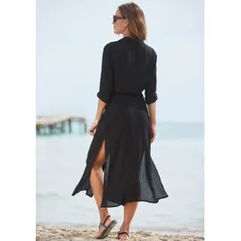 LASCANA Hemdblusenkleid Blusenkleider Schwarz 34