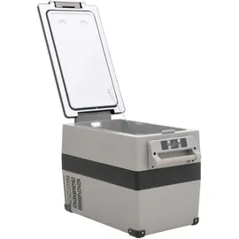 vidaXL Kühlbox mit Griff und Adapter Schwarz und Grau 55 L PP & PE