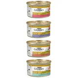 Purina Gourmet Gold-Mousse mit feuchtem Gemüse, Katze, Lamm, Ente, Trot, Kabeljau, 96 Dosen à 85 g