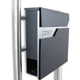 BITUXX Design Standbriefkasten 16770 Graphit inkl. Zeitungsfach