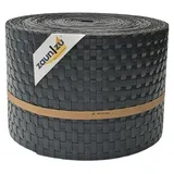 zaunzu® Sichtschutzstreifen Rattan 26 m Anthrazit