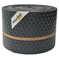 zaunzu® Sichtschutzstreifen Rattan 26 m Anthrazit