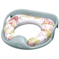 Lorelli Toilettensitz weich, Handgriffe, gepolstertes Sitzkissen, Spritzschutz grün
