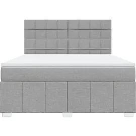 vidaXL Boxspringbett 180 x 200 cm Hellgrau