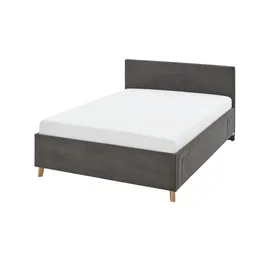 Meise Möbel Polsterbett Cool 140 x 200 cm anthrazit ohne Lattenrost