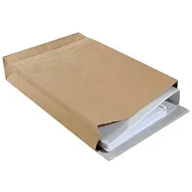 Flexipak Faltentaschen classic eco Fixverschluss ca. DIN A3 ohne Fenster natur mit 5,0 cm Falte, 300 St.