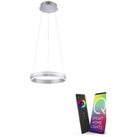 PAUL NEUHAUS Q-Vito LED-Pendelleuchte, 28W, 3000lm, silber