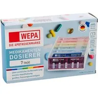 WEPA-Apothekenbedarf Tablettenbox 7 Tage, morgens, mittags, abends, nachts, Bedarf