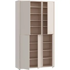 Forte Alice Springs Schuhschrank 109,2 x 34,9 x 191,9 cm beige