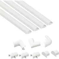 D-Line D-profile Cable Cover 20/10 4x1m + 8 adapters