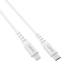 InLine InLine® USB-C Lightning Kabel, für iPad, iPhone, iPod, silber/Alu, 1m MFi -