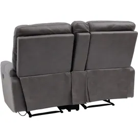 Mendler 2er Kinosessel HWC-K17 Stoff/Textil 157 x 102 x 0 cm Grau mit Relax-Funktion
