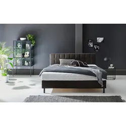 Boxbett Nikola, Massivholzfüße, mit und ohne Matratze lieferbar, anthrazit, , 13593465-0 Struktur
