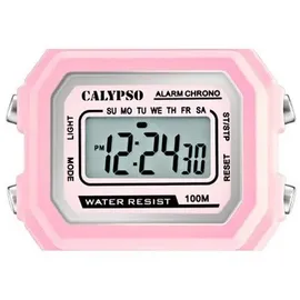 Calypso Digital Crush 34 mm Silikongehäuse Rosa Silikonarmband Rosa