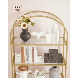 VASAGLE Bücherregal 83 x 30,2 x 183,5 cm Gold