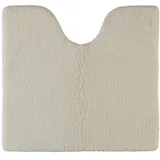 Rhomtuft Badteppiche Square natur-jasmin - 20 Toilettenvorlage mit Ausschnitt 55x60 cm Silber
