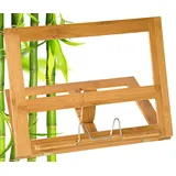Wedo Buchständer Holz Bambus große Ausführung, 34 x 26 x 4,7 cm