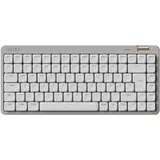 Flow Lite84 Tasten Low Profile Mechanische Tastatur (Deutsches Layout QWERTZ) - Kabellos Bluetooth/2.4G/Kabel, Swappable mit Specter Linearen Switches, Wiederaufladbar - Für Win&Mac (Marmor Grau)