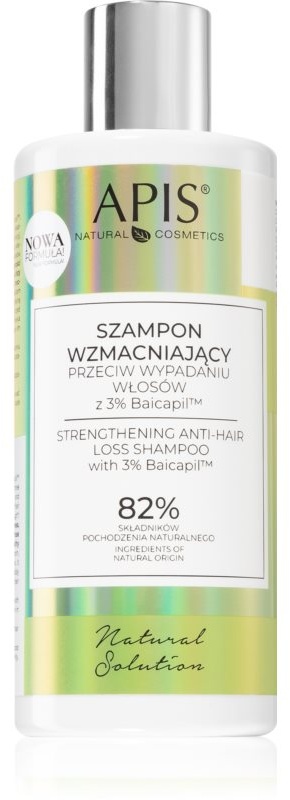 Apis Natural Cosmetics Natural Solution 3% Baicapil stärkendes Shampoo gegen Haarausfall 300 ml