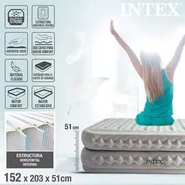 Intex Supreme Fiber-tech Doppel-luftbett - Grey - 152 x 203 x 51 cm