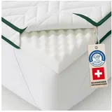 welldora Welldora, Topper 8 cm - Matratzentopper Wendbar - 3D-Kontur, 8 cm hoch, PU-Schaum, (für Boxspringbett & Allergiker, Waschbar 90 °C, Gegen Besucherritze, Gegen Druckstellen) 80 cm x 200 cm x 8 cm