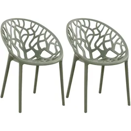 CLP Hope Gartenstuhl Sessel 59 x 59 x 80 cm oliv 2 St.