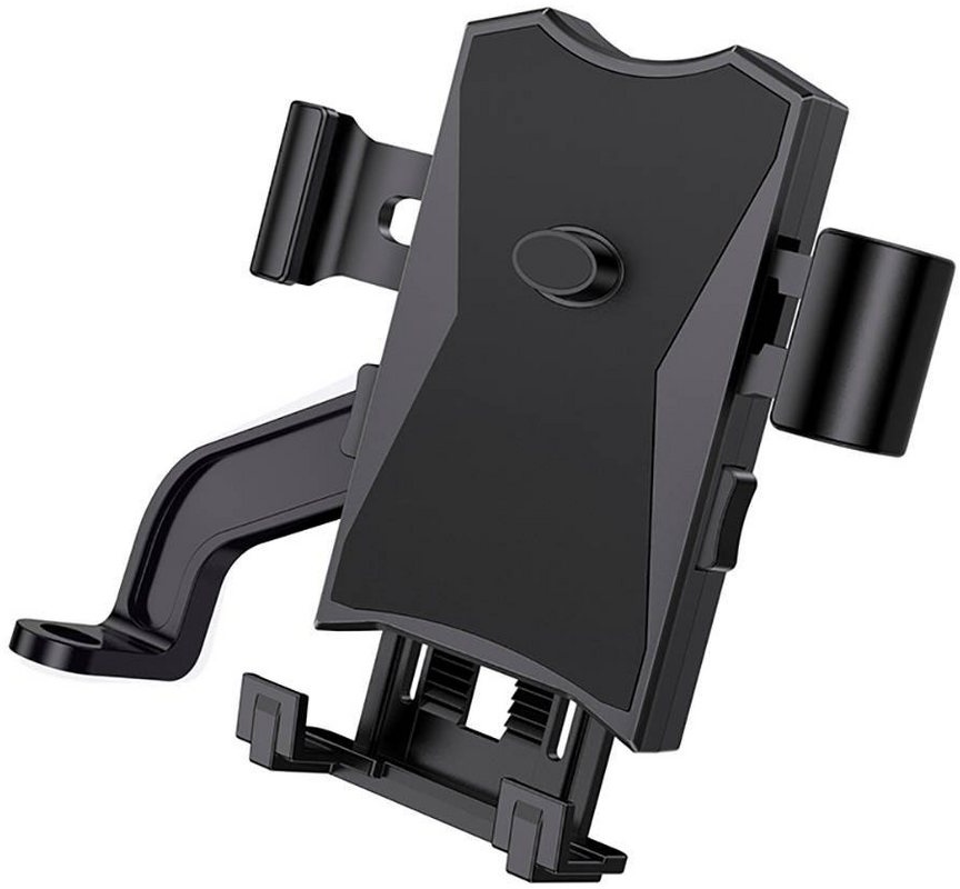 COFI 1453 Handy-Halterung Lenker Fahrrad Roller Halter 360 Grad Drehung schwarz Smartphone-Halterung schwarz