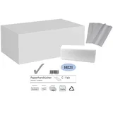 mev paper Papierhandtücher 1-lagig 25x33 cm, C-Falz hellgrau 4000 Blatt/Karton
