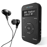 LEMEGA PR1L Taschenradio DAB/UKW, Tragbares DAB+ Radio (Wiederaufladbare Batterie, 20 Speicherplätze, LCD-Display, Inkl. Kopfhörer) Sport-DAB-Radio mit abschließbarem Schalter, Schwarz.