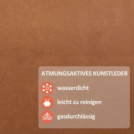 MCombo Relaxsessel 7033 Kunstleder 88 x 110 x 83 cm Braun elektrisch mit Liegefunktion