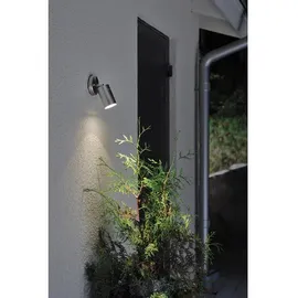 Konstsmide Außenwandleuchte Edelstahl 15 cm schwenkbar GU10 max. 7W grau