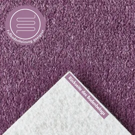 Andiamo Teppichboden ANDIAMO "Ines, Kräuselvelours, Gesamthöhe 8,5 mm, Luxusklasse LC2", lila (dunkellila), B:400cm L:450cm, Kunstfaser, Teppiche, Uni Farben, Breite 400 cm, strapazierfähig & pflegeleicht