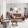 Relaxdays Sitzhocker Kunstleder 41 x 41 x 41 cm Schwarz/Braun