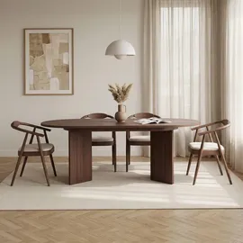 HANAH Home Sablin 160–200 x 75 x 90 cm Walnuss