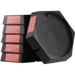 VEVOR Wohnmobil-Nivellierpads, dauerhaft befestigtes Gummi-Wagenheberpad, 9" runde Füße, 6er-Pack
