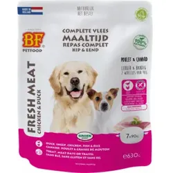 BF Petfood Frischfleisch Huhn mit Ente Hundefutter Portionspackungen 3 x 630 g