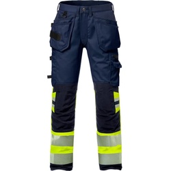 Fristads High Vis Handwerker Stretch-Hose Kl. 1 2706 PLU 127732 - warnschutz-gelb/marine - C56
