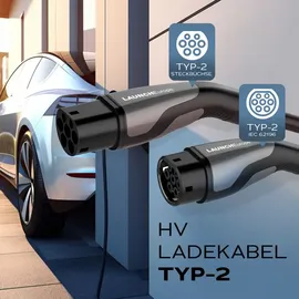 Launch Europe Ladekabel Typ 2 | 22kW | 7m