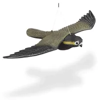 Relaxdays Vogelschreck Falke, fliegender Greifvogel als Vogelscheuche, Raubvogel Attrappe,
