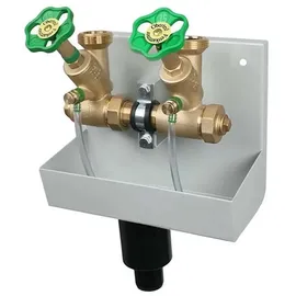 Schlösser Armaturen Schlösser Kompakt-verteilerstation 2-strang Verteiler - Zulauf 1 Zoll - Dn 25, Mit Ablaufrinne
