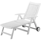 KETTLER Roma Rollliege, weiß, Kunststoff, 185 x 71 x 40,5 cm, 01638-000