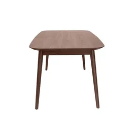 miliboo Erweiterbarer Tisch mit integrierten Verlängerungen rechteckig aus dunkelbraunem Holz B160-210 cm ANK