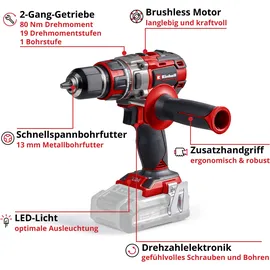 Einhell TP-CD 18/80 Li BL-Solo ohne Akku
